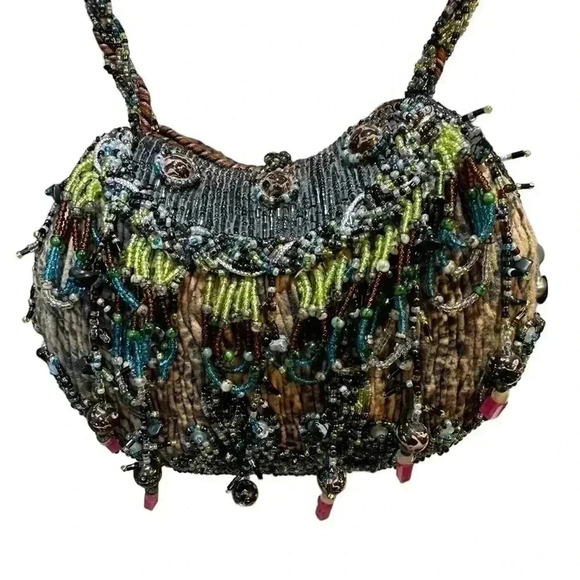 Amen Wardy Aspen Designer Beaded clutch Purse - Picture 2 of 7